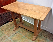 antique Arts And Crafts Style Oak Refectory Side Table
