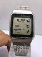 Vintage Citizen LCD 4-099711 Digital Men's Wristwatch