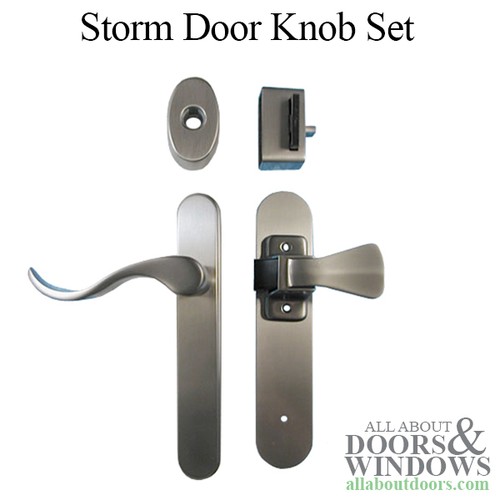 Storm door knob - door, set