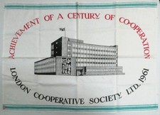Vintage London Co-op Tea Towel 1961
