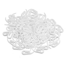 White Plastic Curtain Hooks