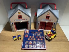 Fireman Sam Joblot,  Fireman Sam Fire station  x 2 , Tablet, bike + 3 figures