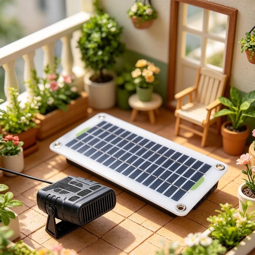 30w 12v solar fan heater - fan,