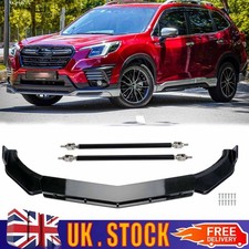 Front Bumper Lip Splitter Spoiler + Black Strut Rods For Subaru Impreza WRX STI