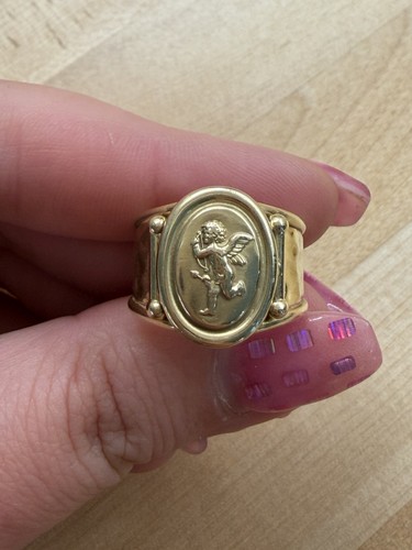 Vintage italian cherub ring - vintage,