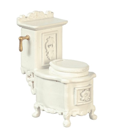 Dolls house toilet white - house,