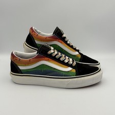VANS Off the Wall Pride Multi Coloured Rainbow Trainers Shoes Size UK 7