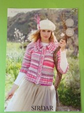 Sirdar Crofter Chunky Ladies Collared Jacket Knitting Pattern 9205 Sizes 32-54"