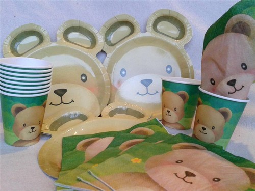 Teddy bear picnic tableware - teddy,