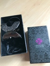 ERICKSON BEAMON DESIGNER CUFF BOXED '-GUNMETAL BLACK METAL SPARKLY/PLAIN SPRING