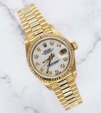 Rolex Datejust Ladies 26mm in Solid 18ct Yellow Gold - White MOP Diamond Dial.