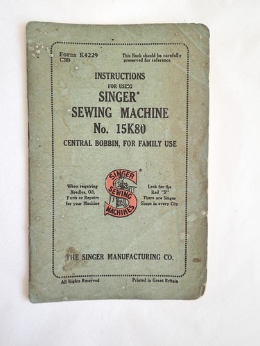 Singer sewing machine 15k80 - singer,