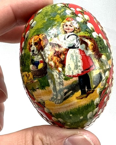 Antique german girl dog saint - girl,