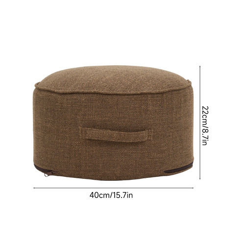 Round stool linen bean - stool,