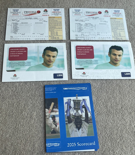 Lancashire ccc scorecards - lancashire, &