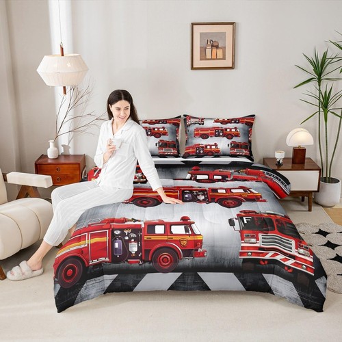 Manfei fire truck comforter - truck,