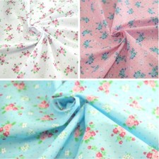 Polycotton fabric roses - polycotton, &