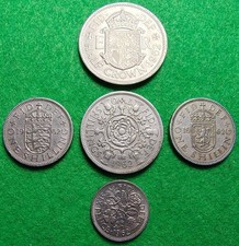 1962 5 Coin Set. Half Crown, 2