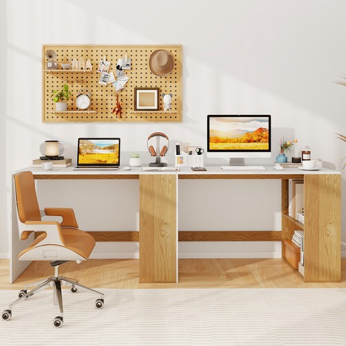 Modern wooden office - office, desk