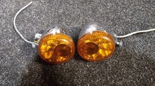 Bullet Style Chrome LED indicator Pair For Harley-Davidson Motorcycle