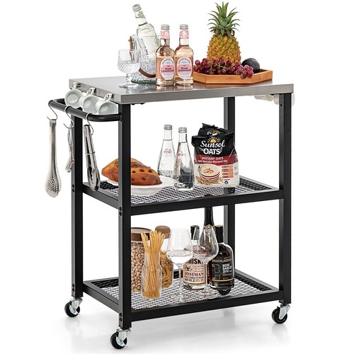 Tier food prep trolley with - prep,