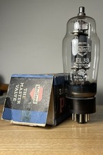 Mullard EL38 Pentode Valve Tube Boxed Tests Good Made in England Hm1 B7D
