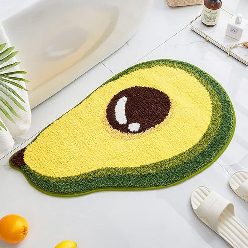 Fruit flocked floor mat bath - floor,
