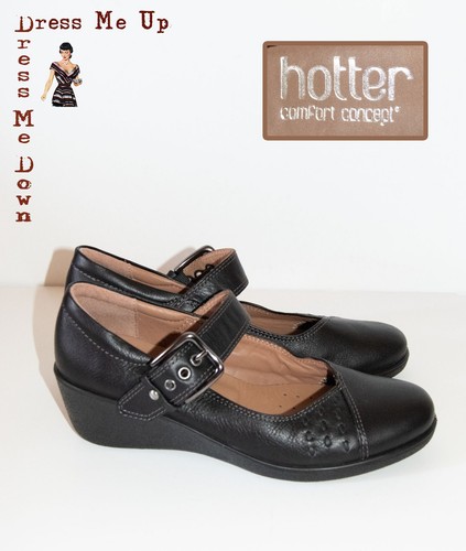 Hotter nice black leather mary - hotter,