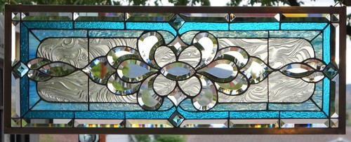 Stained glass transom - glass,