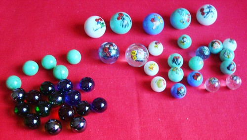 Job lot marbles - of,