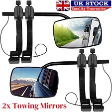2x Caravan Towing Mirrors Car Van Wing Mirrors Extension Mirror Pair Flat Glass