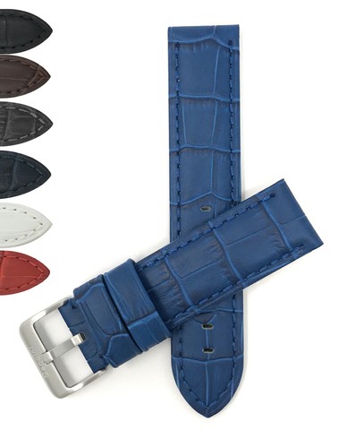 24mm waterproof leather watch - waterproof,