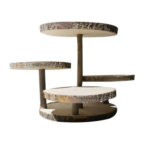 Wood rustic cake stand decor - wood,
