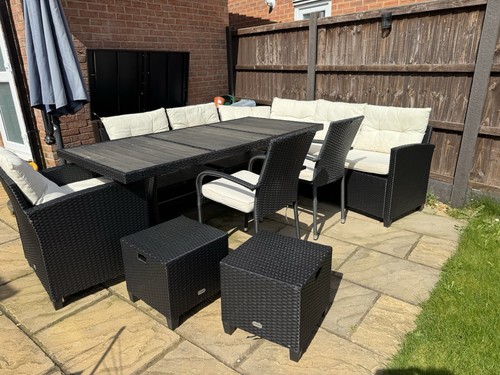 Garden dining set seater - set.,