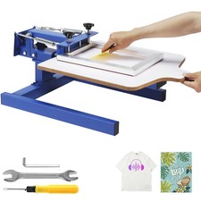 1 Color 1 Station Silk Screening Screenprint Press Screen Printing Machine