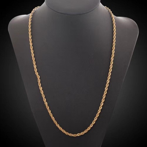18k gold 4mm rope chain - 18k,