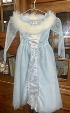 Narnia White Witch Ice Queen Disney Store 4/5 XS Halloween Costume Fur Collar