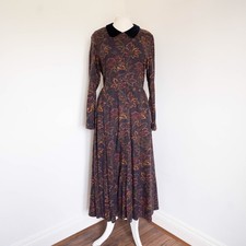 1980s Laura Ashley Cottagecore Vintage Dress UK 14
