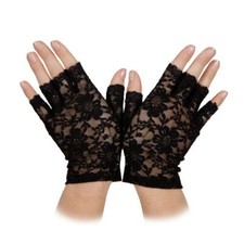 Short Lace Black Gloves Ladies