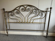 Ornate Brass bed, C19th.