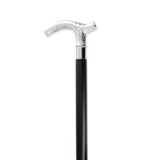 QUALITY CHROME PLATED CRUTCH HANDLE WALKING STICK BY CLASSIC CANES WEDDING ETC