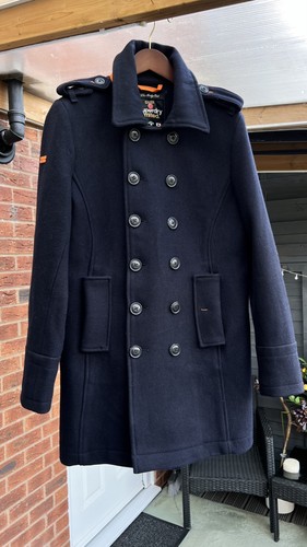 Superdry mens bridge coat navy - mens,