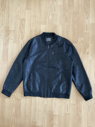 Primark men black faux leather