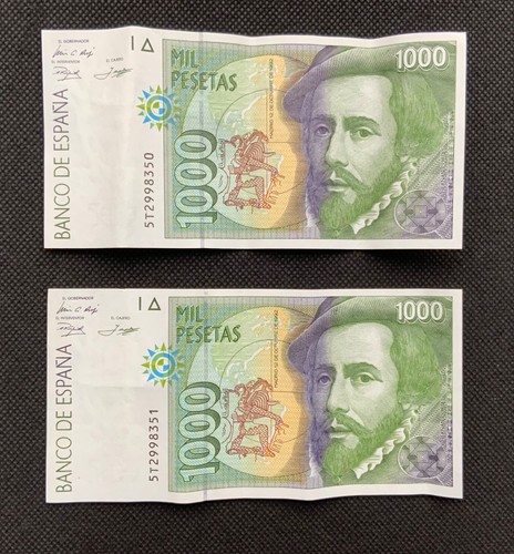 Spain 1000 pesetas banknotes - spain,