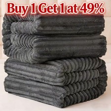 Large Faux Fur Ribbed Fleece