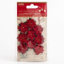 9 x Small Red Poinsettia