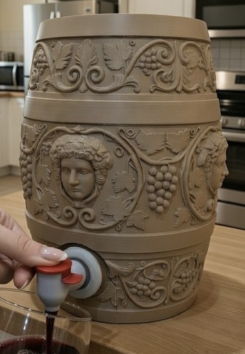 Wine barrel bag box - wine, bag-in-box