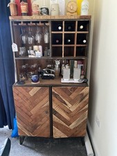 Solid Wood Drinks Cabinet. Perfect Condition Impeccable Build Quality