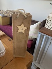 Hessian Wine bottle Gift Bag Christmas Re-usable
