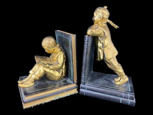Pair antique bookends - pair, of
